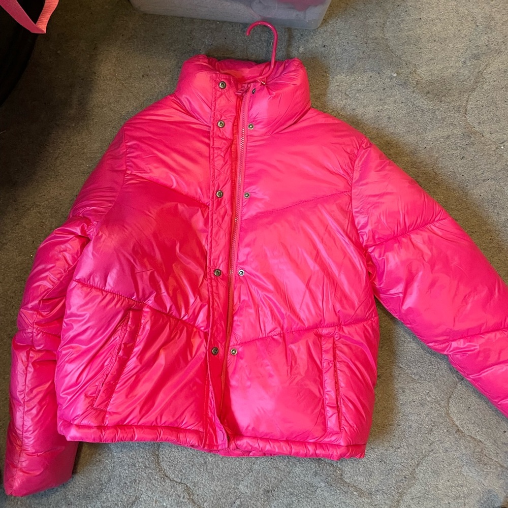 Hot Pink Puffy Jacket